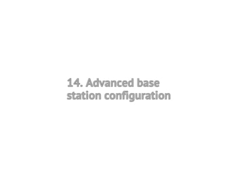 14. Advanced Base Station Configuration