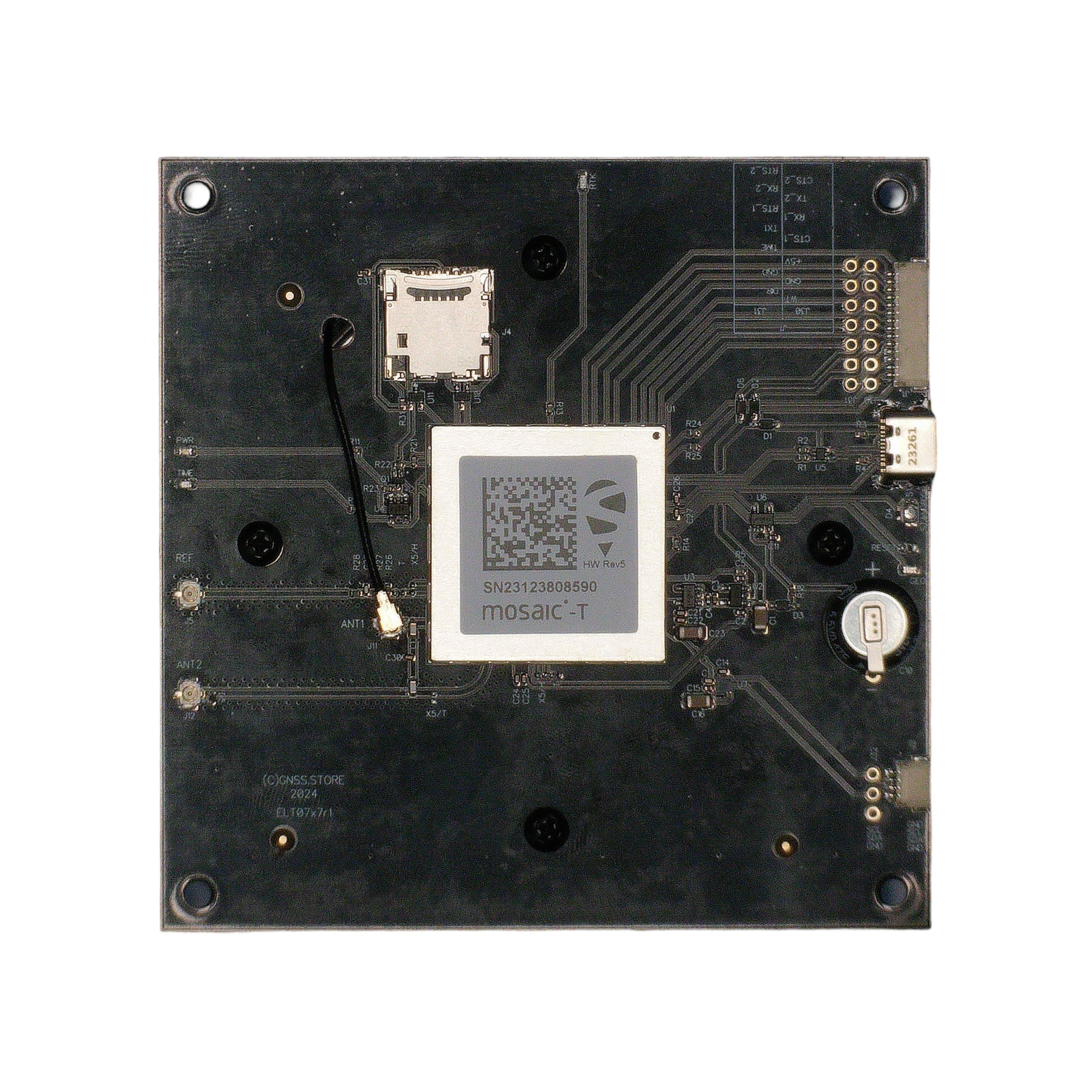 mosaic-T timing receiver board with Multiband antenna, SD card and LIS3MDL – Eltehs GNSS Store (elt0747)