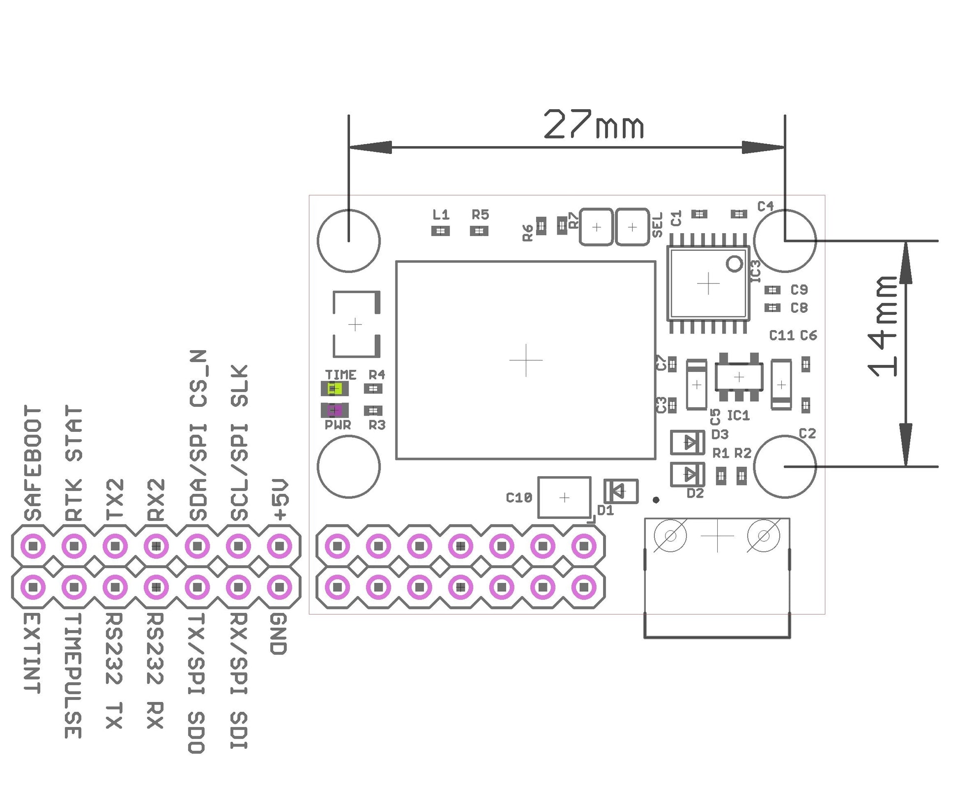 NEO-M8P RTK USB C GNSS receiver with RS232 Base or Rover – Eltehs GNSS Store (elt0312)