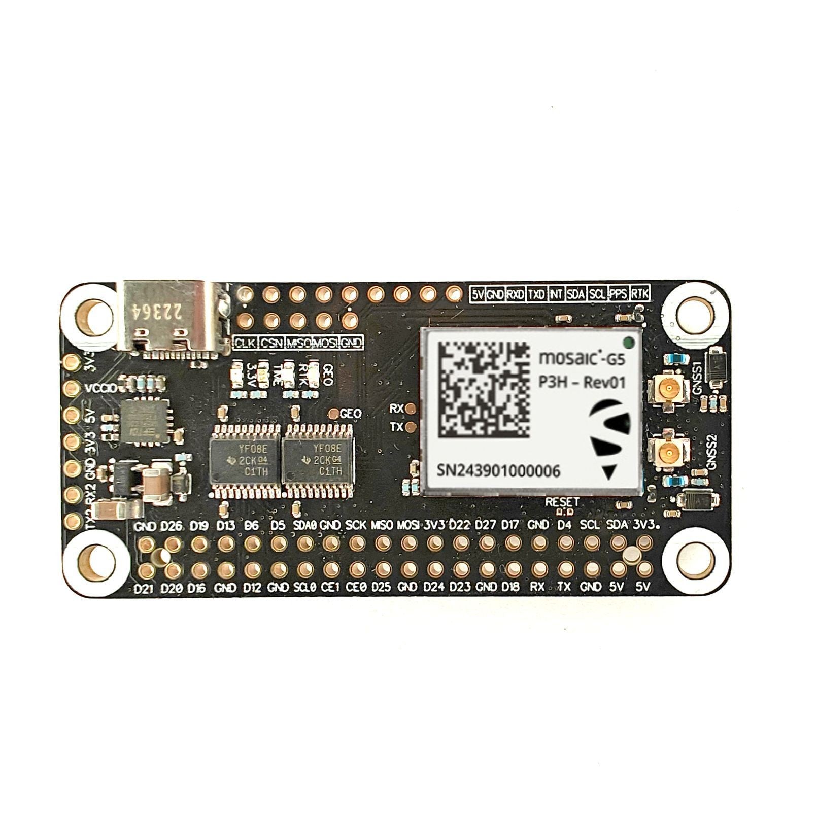 mosaic-G5 P3H Dual Channel RTK GNSS Raspberry PI HAT