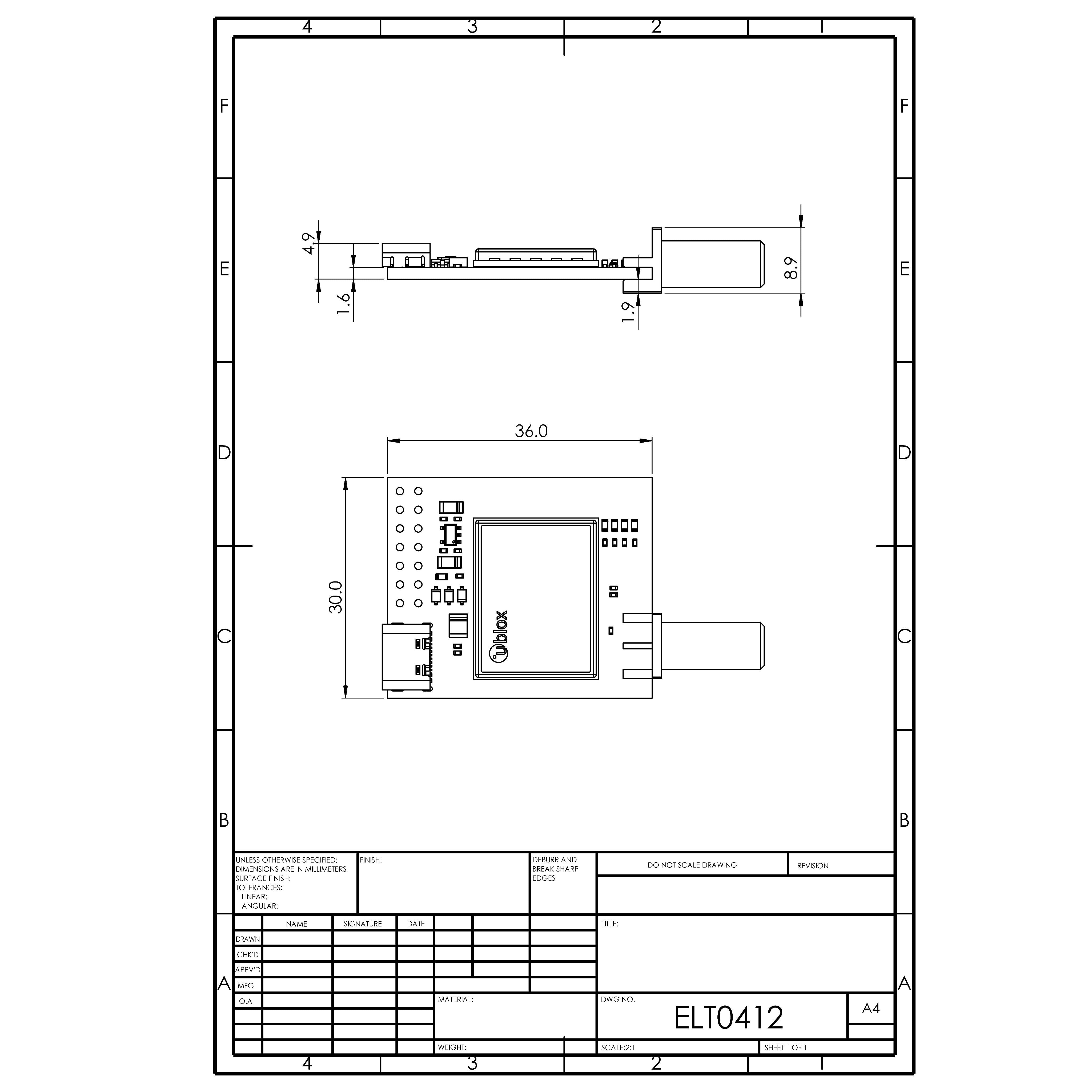 ZED-F9H high precision GNSS USB C module with SMA for heading applications – Eltehs GNSS Store (elt0300)