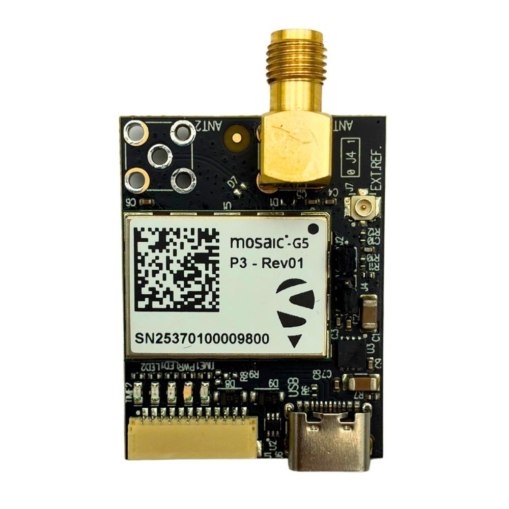 mosaic-G5 RTK InCase PIN GNSS receiver board with USB and JST