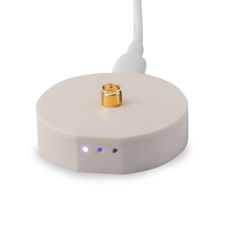 ZED-F9P RTK GNSS Smart Antenna module with USB-C, RFI protection and SMA Helix antenna. WHITE plastic case. – Eltehs GNSS Store (elt0156w)