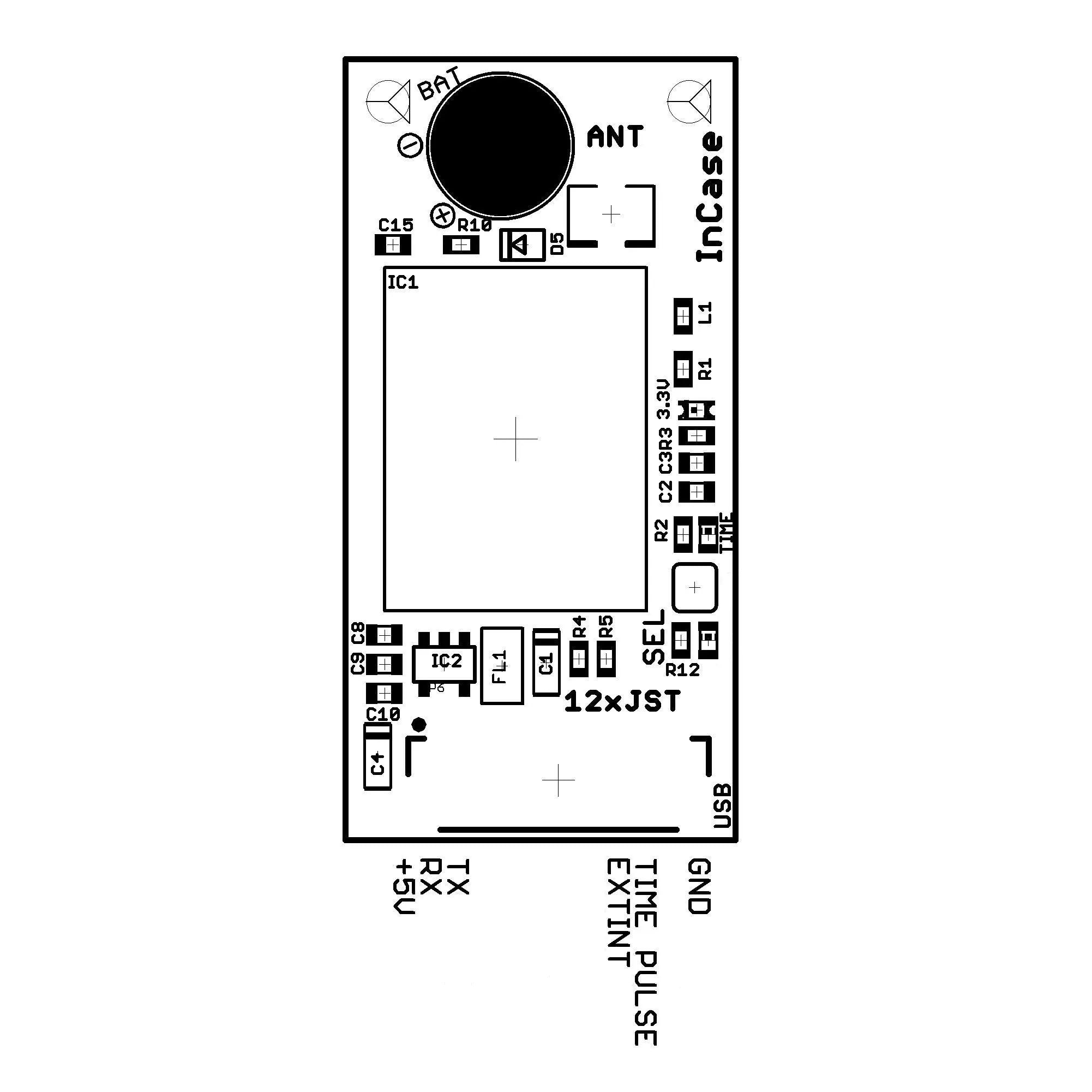 NEO-F10T L1/L5/E5a InCase series TIME & RAW receiver board – Eltehs GNSS Store (elt0184)