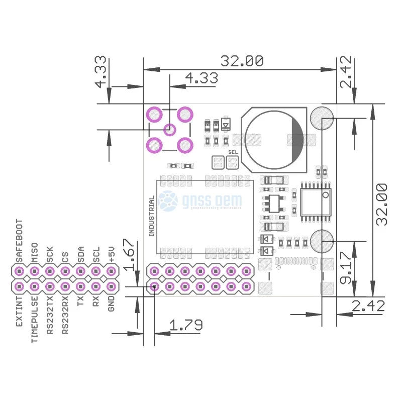NEO-M8N RS232 INDUSTRIAL GPS GNSS receiver with SMA and USB C